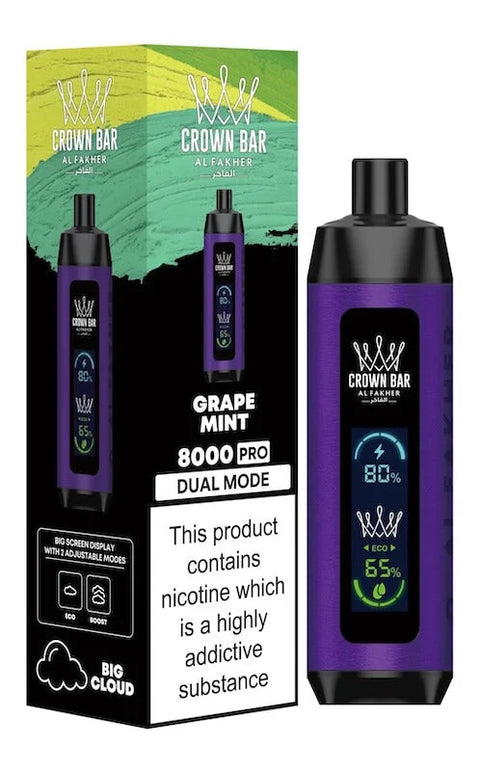 Al Fakher 8000 Crown Bar crown grape mint