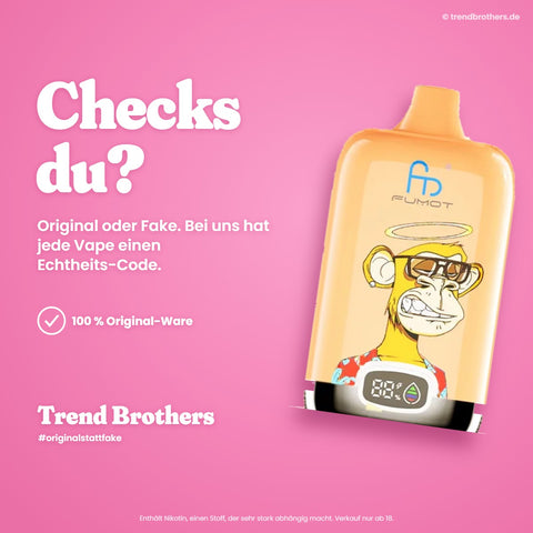 RandM Tornado 12000 Banana Ice – Checks du? 100 % Original-Ware mit Echtheits-Code bei Trend Brothers