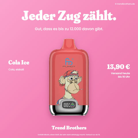 RandM Tornado 12000 Cola Ice – Jeder Zug zählt – bis zu 12.000 Züge