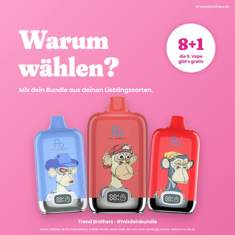 RandM Tornado 12000 Cola Ice – Mix-Bundle: 8 Sorten + 1 gratis