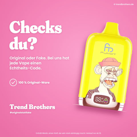 RandM Tornado 12000 Strawberry Kiwi – Checks du? 100 % Original-Ware mit Echtheits-Code bei Trend Brothers