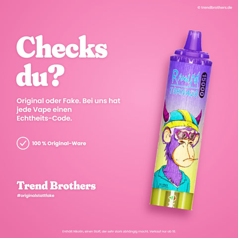 RandM Tornado 15000 Vimto – Checks du? 100 % Original-Ware mit Echtheits-Code bei Trend Brothers